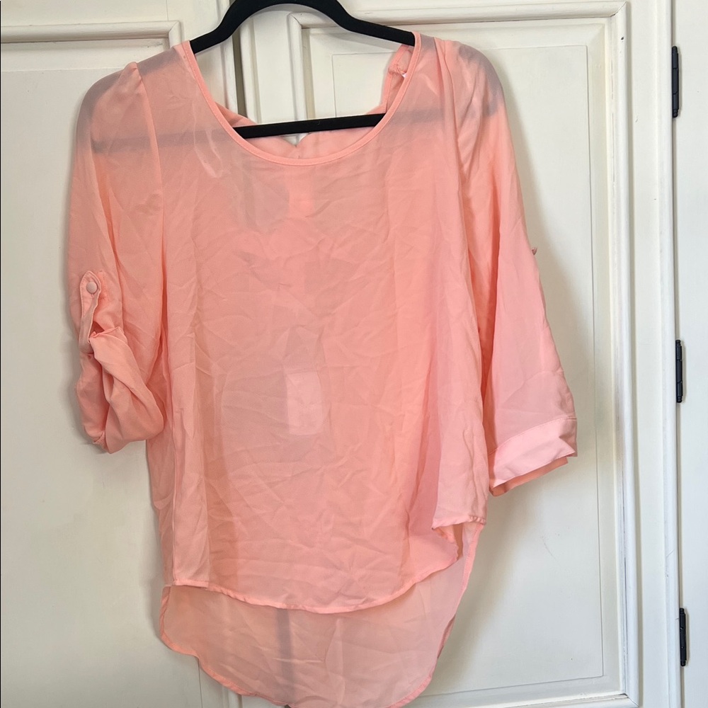 Women's Pink Sheer Blouse